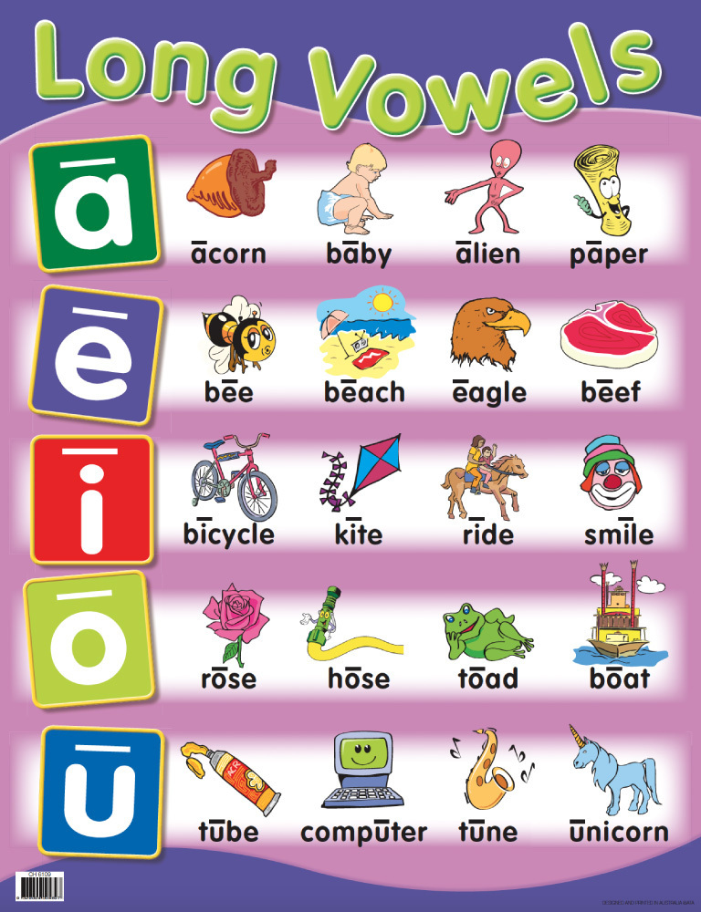 Long Vowels Chart Australian Teaching Aids Educational Resources And 