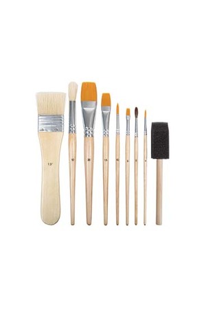 Art & Craft Brush Set Asst - Set of 9