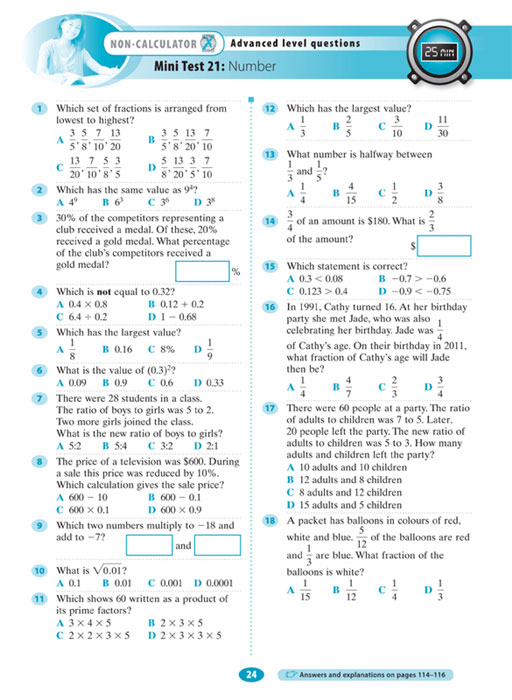 Excel NAPLAN Style Numeracy Test Year 9 Pascal Press Educational 