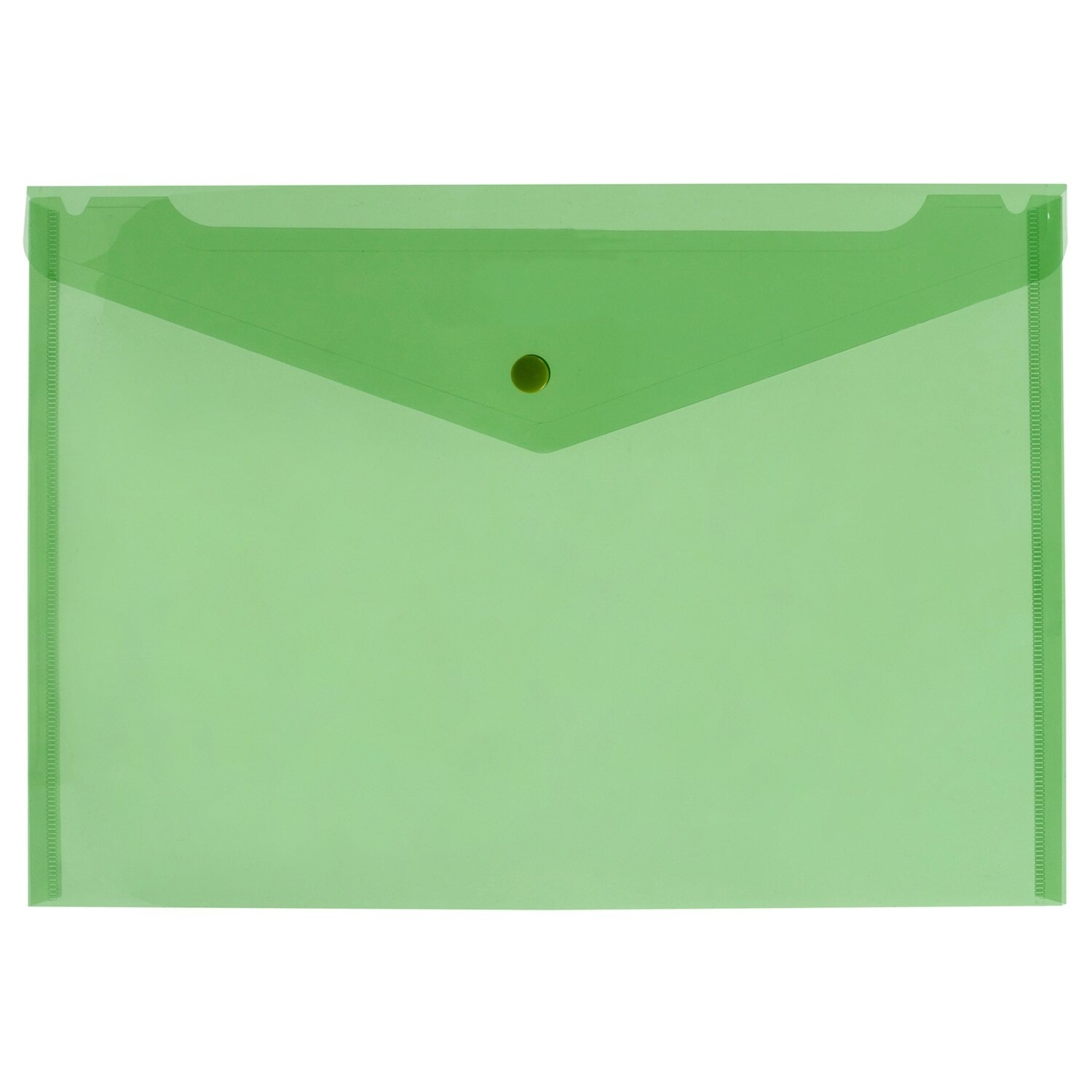 Document Wallet A4 With Button Green - Protext (PRO-NP9591) Educational ...