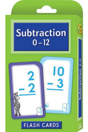 Subtraction 0-12 Flash Cards