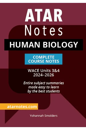 ATAR Notes WACE Year 12 Human Biology 3 & 4 Notes (2024-2026)