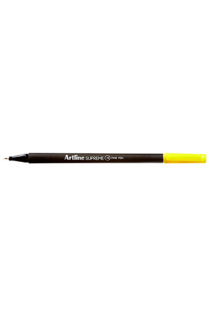 Artline Supreme Fineliner Pens (0.4mm) - Pack of 12: Yellow