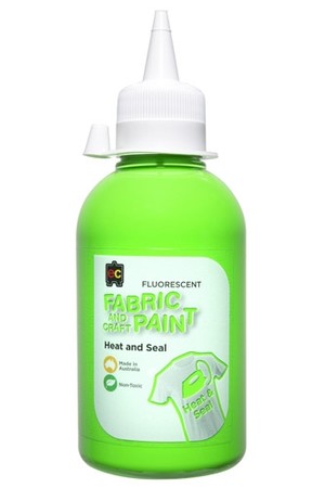 Fluorescent Fabric and Craft Paint - 250mL: Green