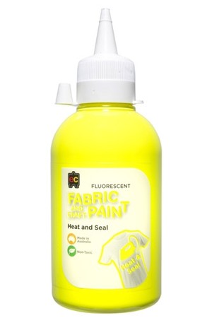 Fluorescent Fabric and Craft Paint - 250mL: Yellow