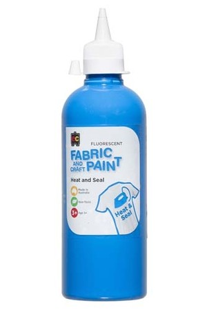 Fluorescent Fabric And Craft Paint 500mL - Blue