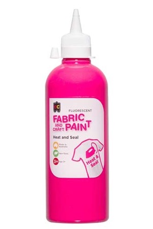 Fluorescent Fabric And Craft Paint 500mL - Pink