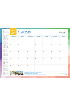 Monthly Desk Pad Calendar 2025