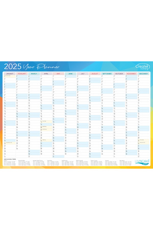 Wall Chart Planner 2025