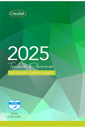 Secondary 5-Period Pure Paperback Planner 2025 (Weekly)