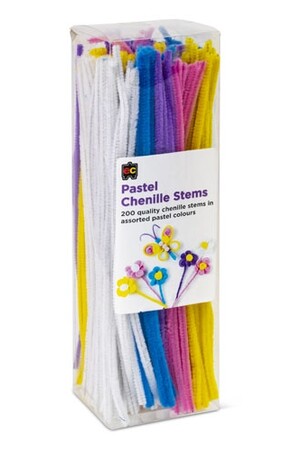 Chenille Stems (30cm) - Pack of 200: Pastel