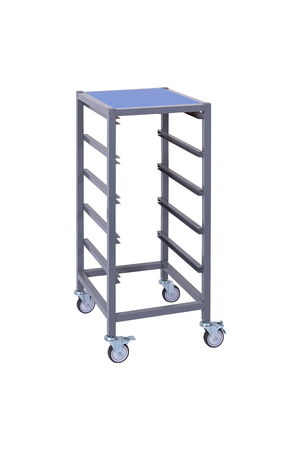 Single Tote Tray Trolley Frame (Blue/Yellow Top)