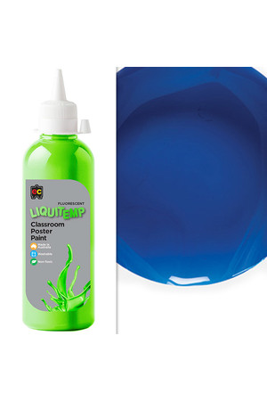 Liquitemp Fluorescent Poster Paint 500mL - Blue