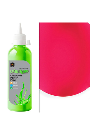 Liquitemp Fluorescent Poster Paint 500mL - Pink