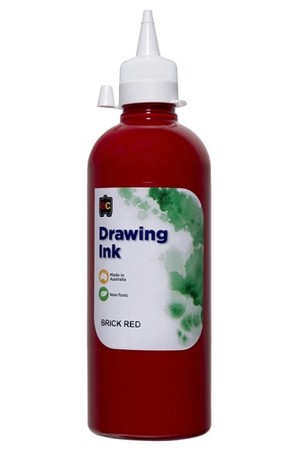 Drawing Ink – 500ml: Brick Red