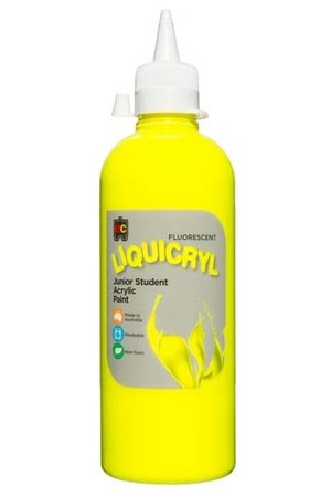 Liquicryl Junior Acrylic Paint 500mL - Brilliant Yellow