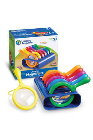 Primary Scienceâ„¢ Jumbo Magnifiers with Stand - Set of 6