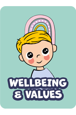 Junior Library Stickers - Wellbeing & Values (Pack of 243)