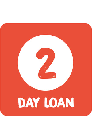 Library Stickers - 2 Day Loan (Pack of 324)