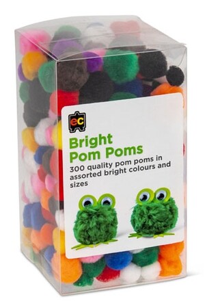 Pom Poms - Pack of 300: Brights