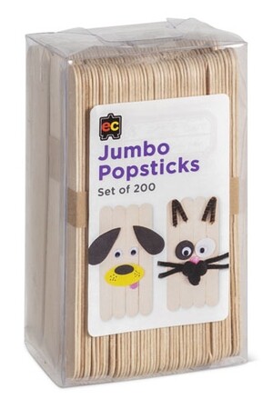 Jumbo Popsticks - Natural (Pack of 200)