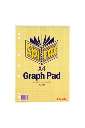 Spirax Graph Book 585 (A4) - 5mm (Pack of 10)