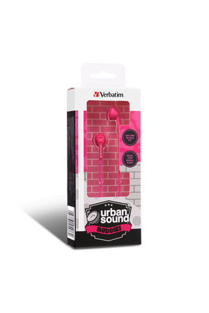 Verbatim Earphones - Urban Sound Buddies: Pink