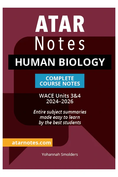 ATAR Notes WACE Year 12 Human Biology 3 & 4 Notes (2024-2026)