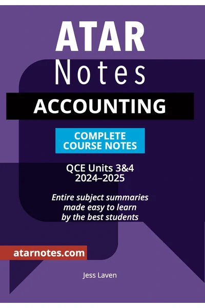 ATAR Notes QCE - Units 3 & 4 Complete Course Notes: Accounting (2024-2025)