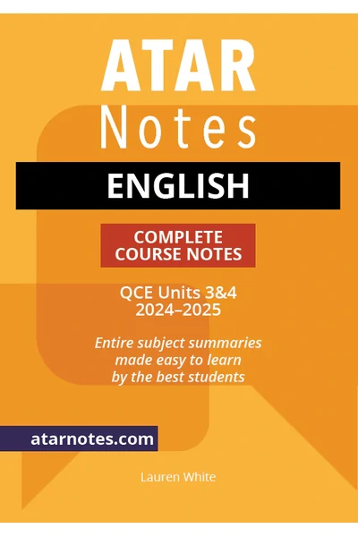 ATAR Notes QCE - Units 3 & 4 Complete Course Notes: English (2024-2025)