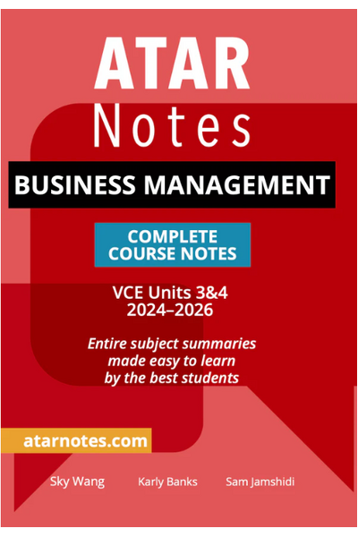 ATAR Notes VCE Business Management 3 & 4 Notes (2024-2026)