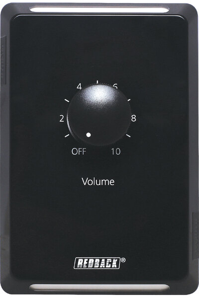 Redback Volume Control 40W 100V Line Clipsal Pro - Vertical Black