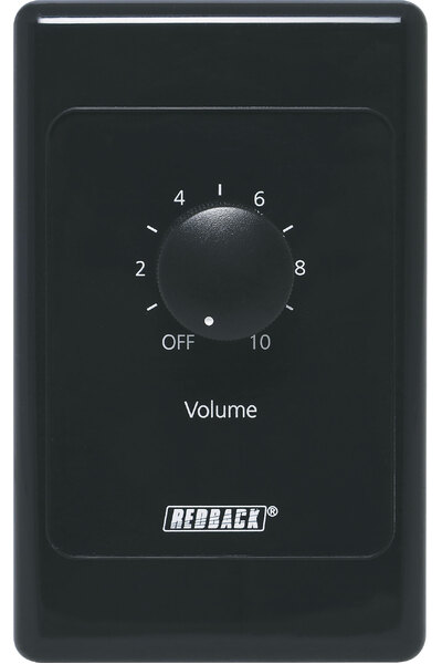 Redback Volume Control 40W 100V Line - Vertical Black