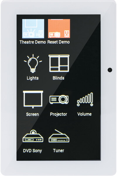 Redback Programmable Universal 4.3" Touchscreen Wallplate - White