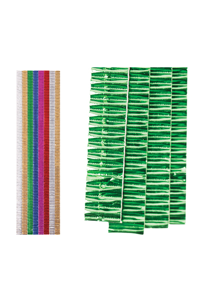 Corrugated Strips Metallic - Assorted Pack of 10