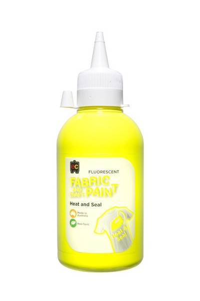 Fluorescent Fabric and Craft Paint - 250mL: Yellow