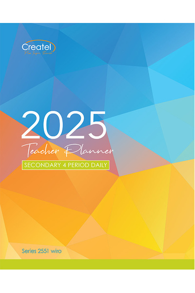 Secondary 4-Period Planner 2025 (Daily) - Wiro Bound