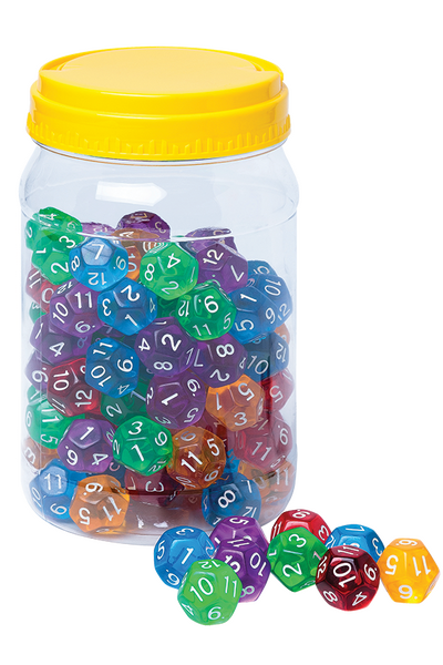 12-Sided Polyhedral Dice (Set of 100)