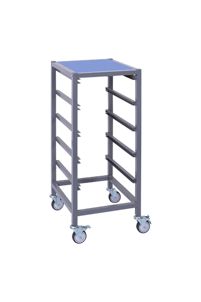 Single Tote Tray Trolley Frame (Blue/Yellow Top)