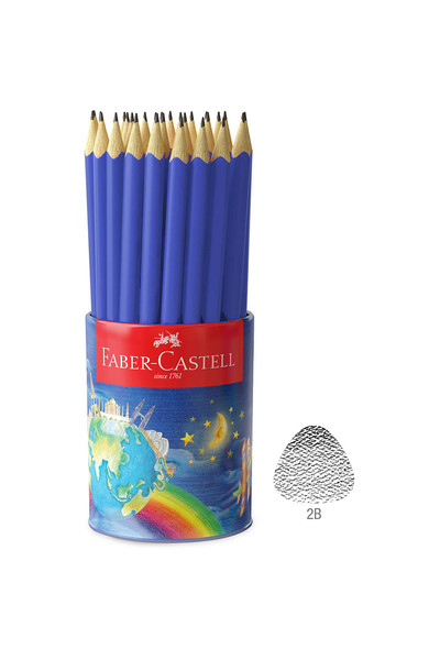 Faber-Castell Lead Pencil - Junior Triangular 2B: Writing (Tin of 50)