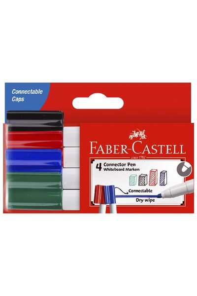 Faber-Castell Connector Pen: Whiteboard Markers (4 Pack)