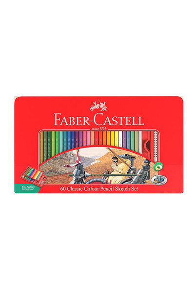 Faber-Castell Coloured Pencils - Classic: Tin of 60