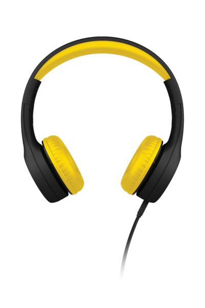 Connect+ Style Children's Wired Headphones - Black + Yellow