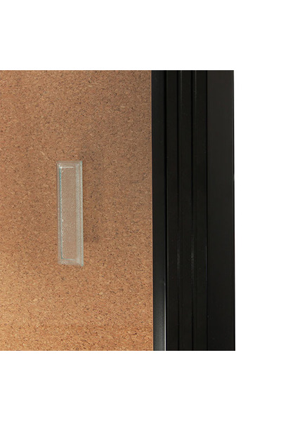 Visionchart Be Noticed Sliding Door Notice Case - Door 1525 x 915mm Black/Cork