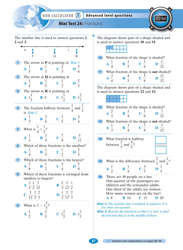 Sample Numeracy Test Gambaran