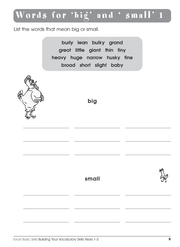 Excel Basic Skills - Building Your Vocabulary Skills: Years 1-2 ...